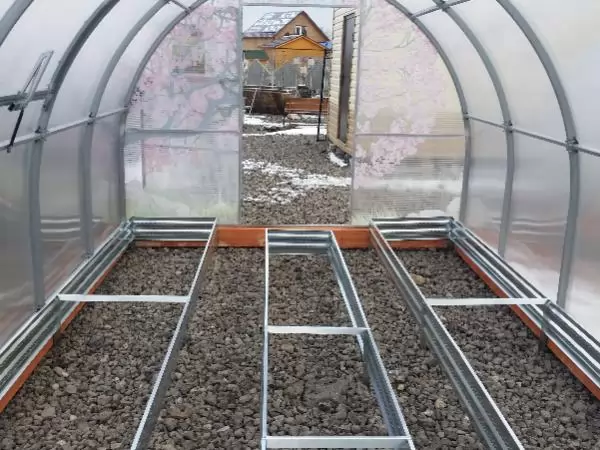 Комплект из 3 грядок для теплицы, длина 4 м